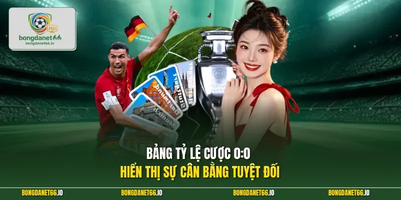 Bảng tỷ lệ cược 0:0 hiển thị sự cân bằng tuyệt đối