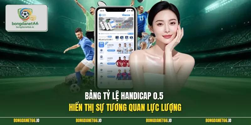 Bảng tỷ lệ Handicap 0.5 hiển thị sự tương quan lực lượng
