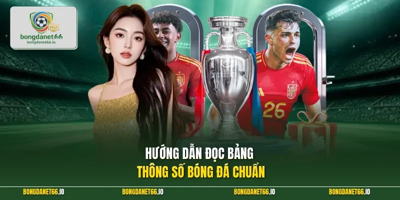 Hướng dẫn đọc bảng thông số bóng đá chuẩn